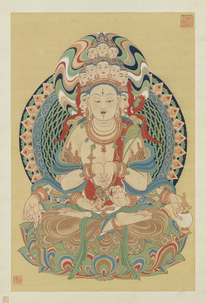 张大千 十一面观音像轴.jpg