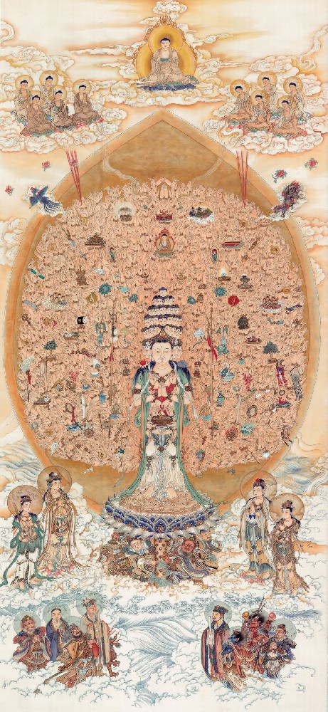 宋 佚名 千手千眼观世音菩萨轴绢本台北.jpg